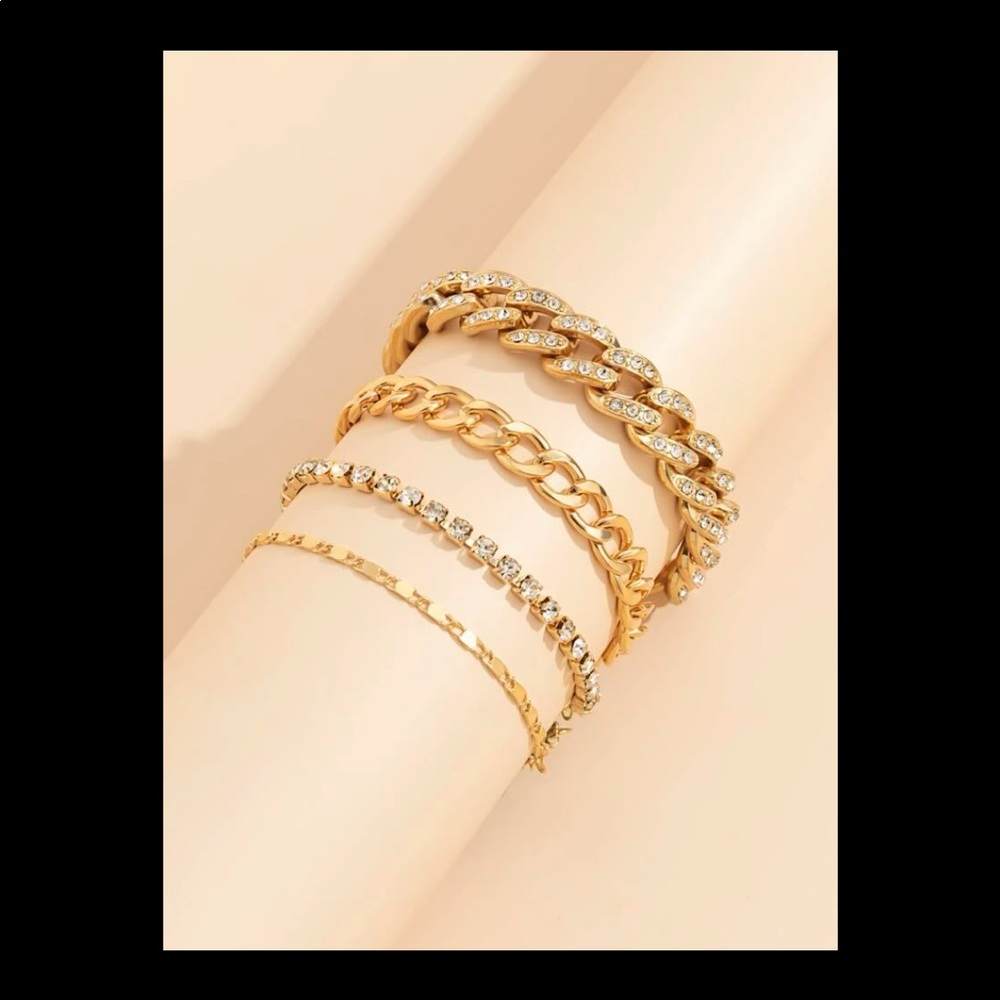 4piece Rhinestone Bracelets - Picture 3 of 4